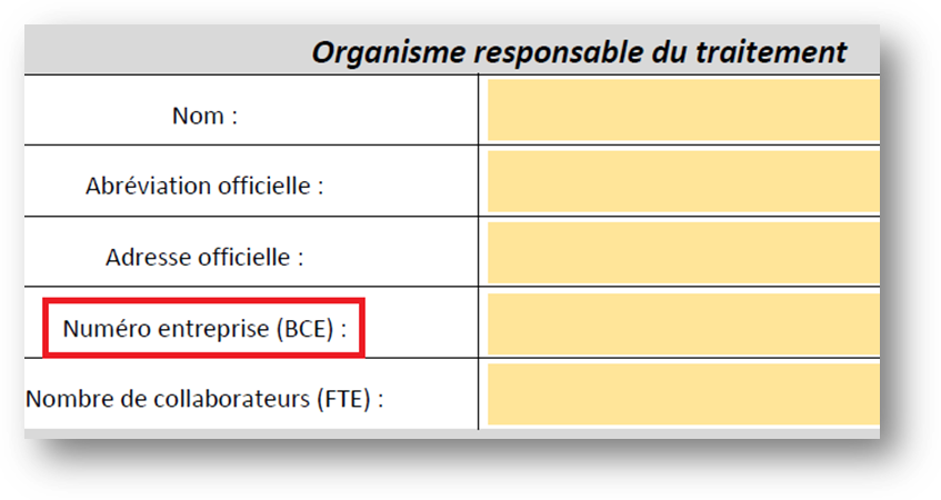 organisme responsable du traitement