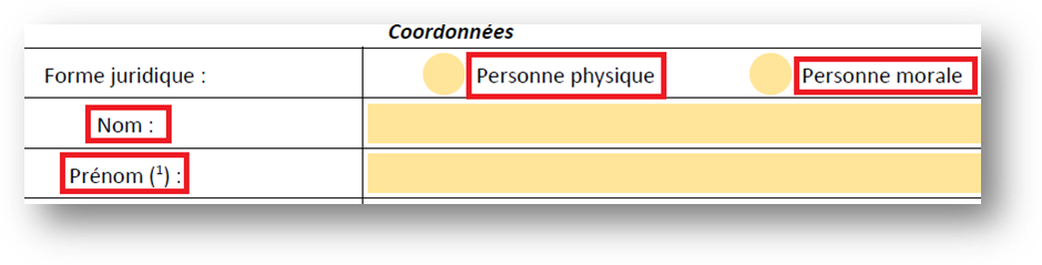 Coordonnées